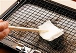 魚料理,網に酢を塗る,魚 皮が張り付く